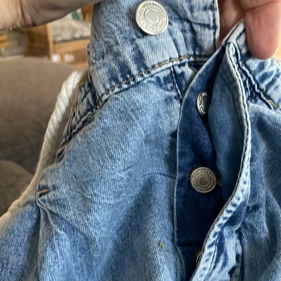 WE THE FREE size S elastic waist, rope tie bleach washed jeans EUC Free … - Picture 7 of 8